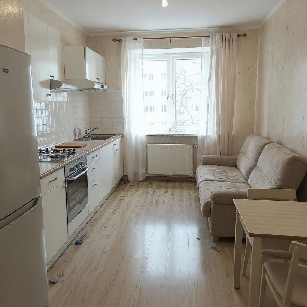 Натуральная чистота в студии после аренды - до уборки